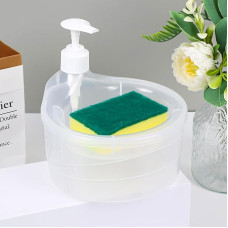 2 in 1 Liquid Dispenser Pump with Sponge Holder for Kitchen Sink