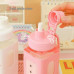 Kawai Bottle Sipper with straw and 3d stickers Kawai Bottle Sipper with straw and 3d stickers