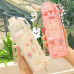 Kawai Bottle Sipper with straw and 3d stickers Kawai Bottle Sipper with straw and 3d stickers